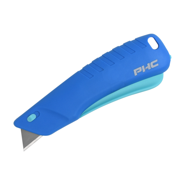 Auto-Retract Rebel™ Safety Knife blue with teal accents